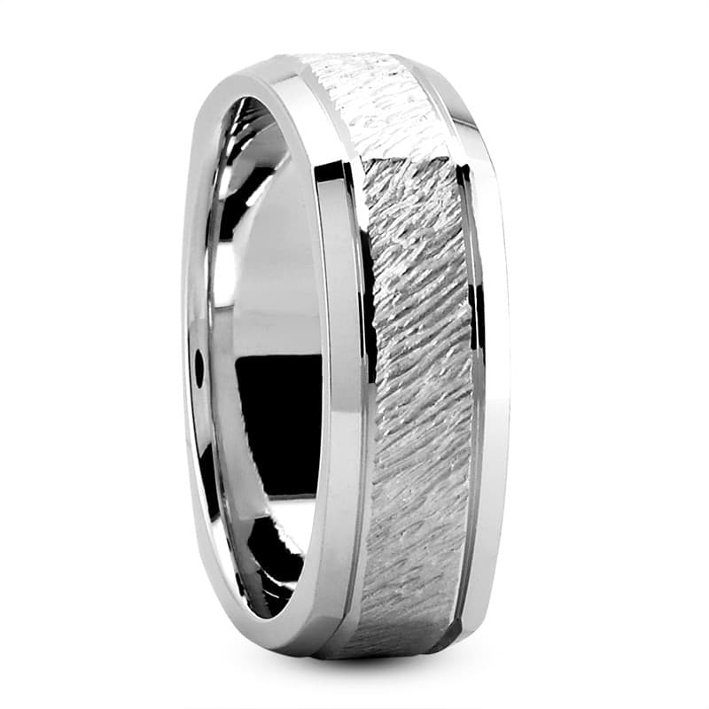 Mens 14KT White Gold Platinum Traditional Wedding Band MSQ1110