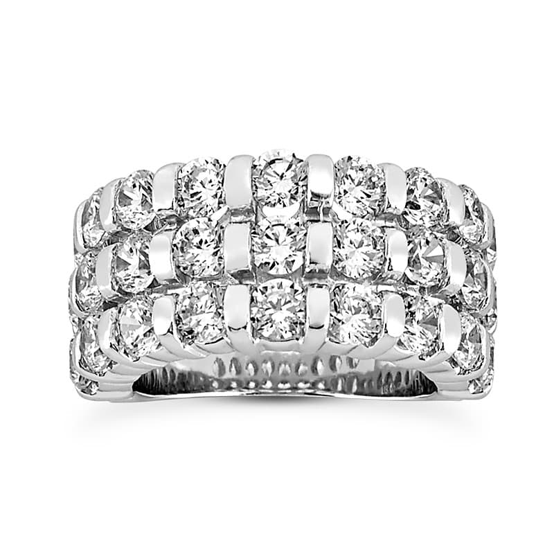 Ladies 14KT White Gold Platinum Diamond Wedding Band WB1240