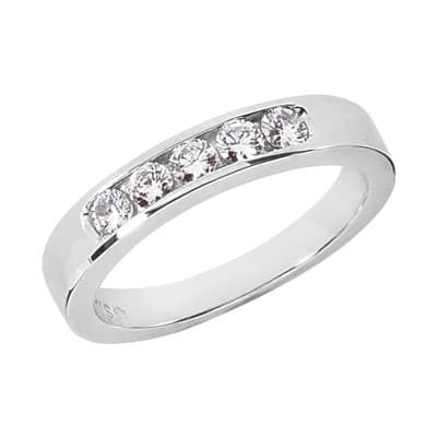 Mens 14KT White Gold Platinum Wedding Band MR1231