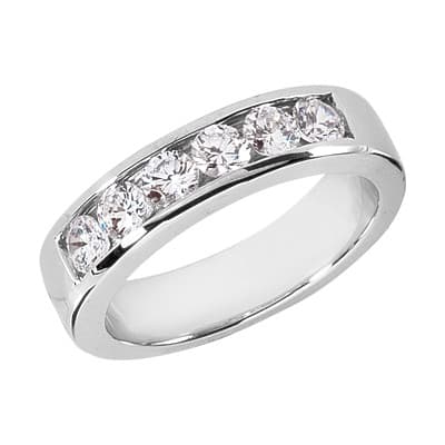 Mens 14KT White Gold Platinum Wedding Band MR1262
