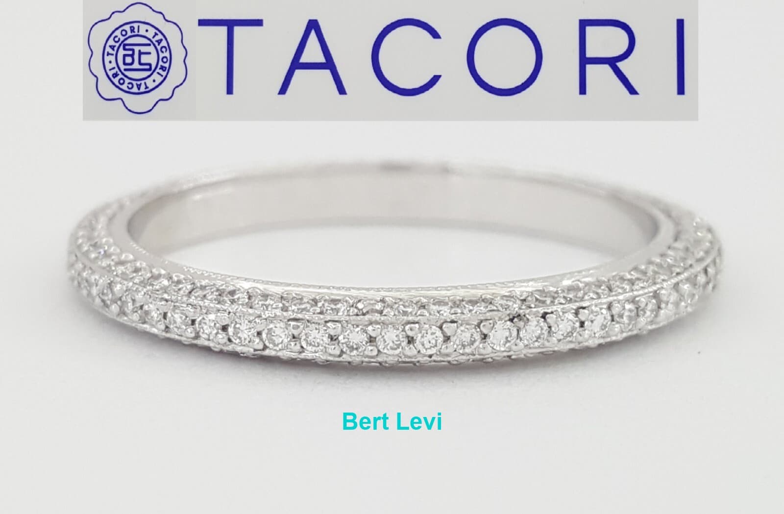 Tacori Platinum Simply Tacori 0.48 ct Diamond Eternity Wedding Band Rtl $6,290