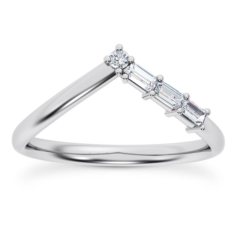 Ladies 14KT White Gold Platinum Diamond Wedding Band WB5481-7