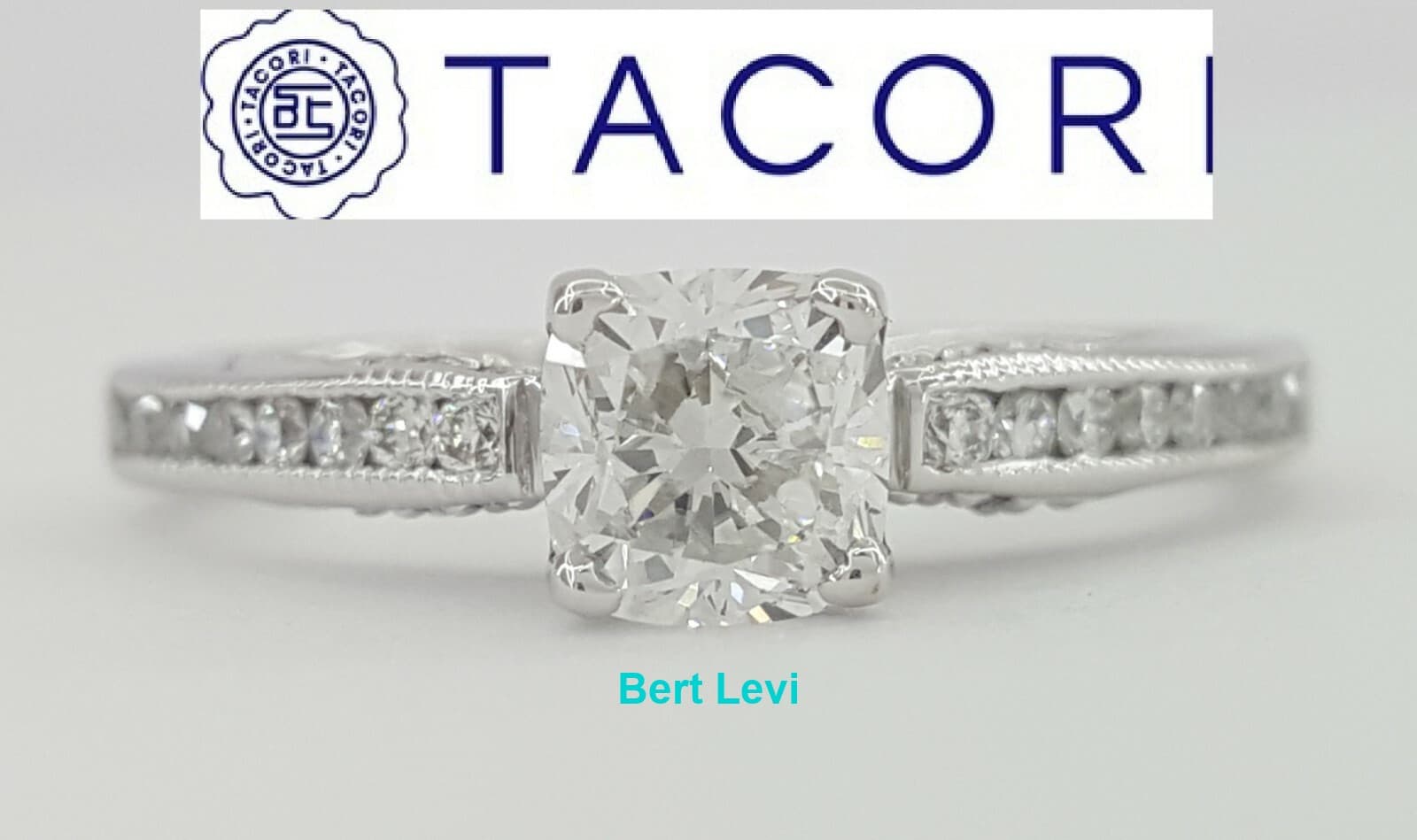 TACORI Dantela 2638RDP65W 18k White Gold Engagement Ring 0.96 ct E/I1 GIA $9.2K