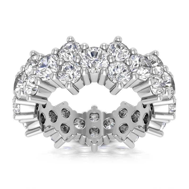 Ladies 14KT White Gold Platinum Eternity Wedding Band EWB541-4