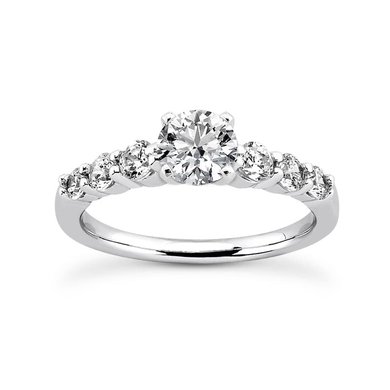 Ladies 14KT White Gold Platinum Fancy Engagement Ring ENR8210
