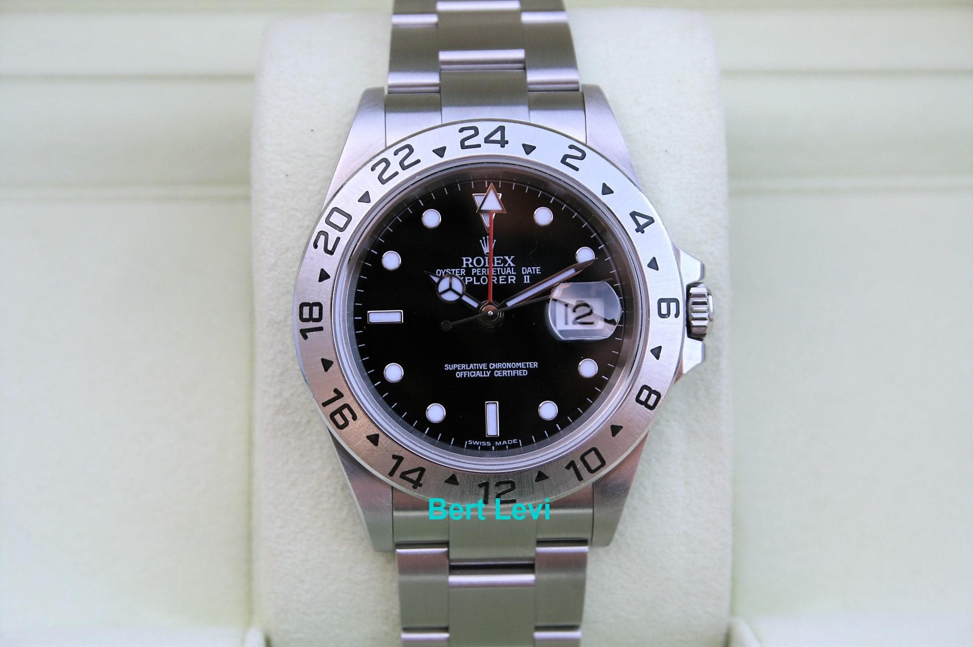 ROLEX 16570 EXPLORER II 40MM WATCH BLACK DIAL