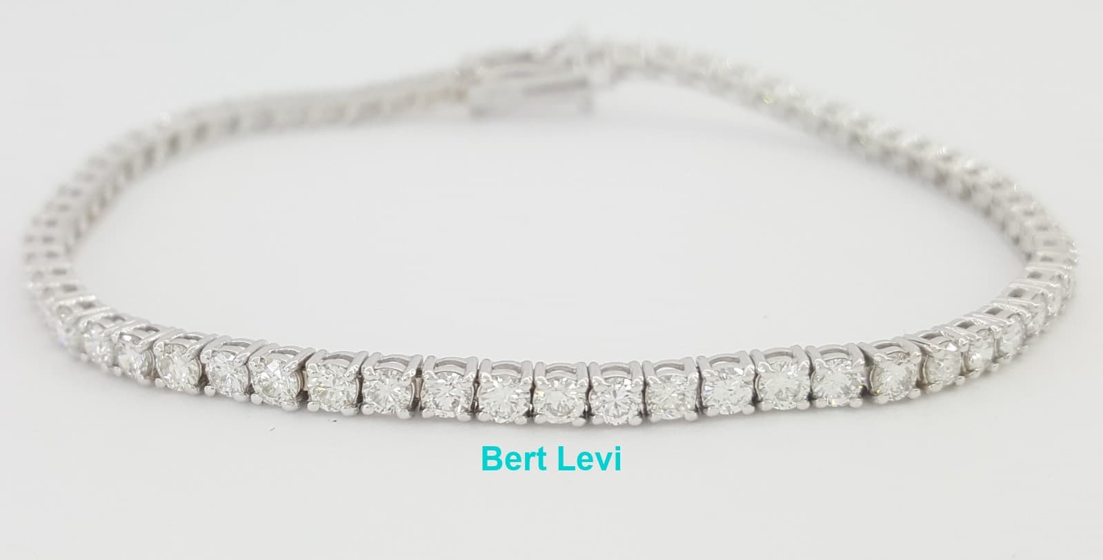 Round Diamond Tennis Bracelet 4 ct 18K White Gold 7.25" Rtl $10K
