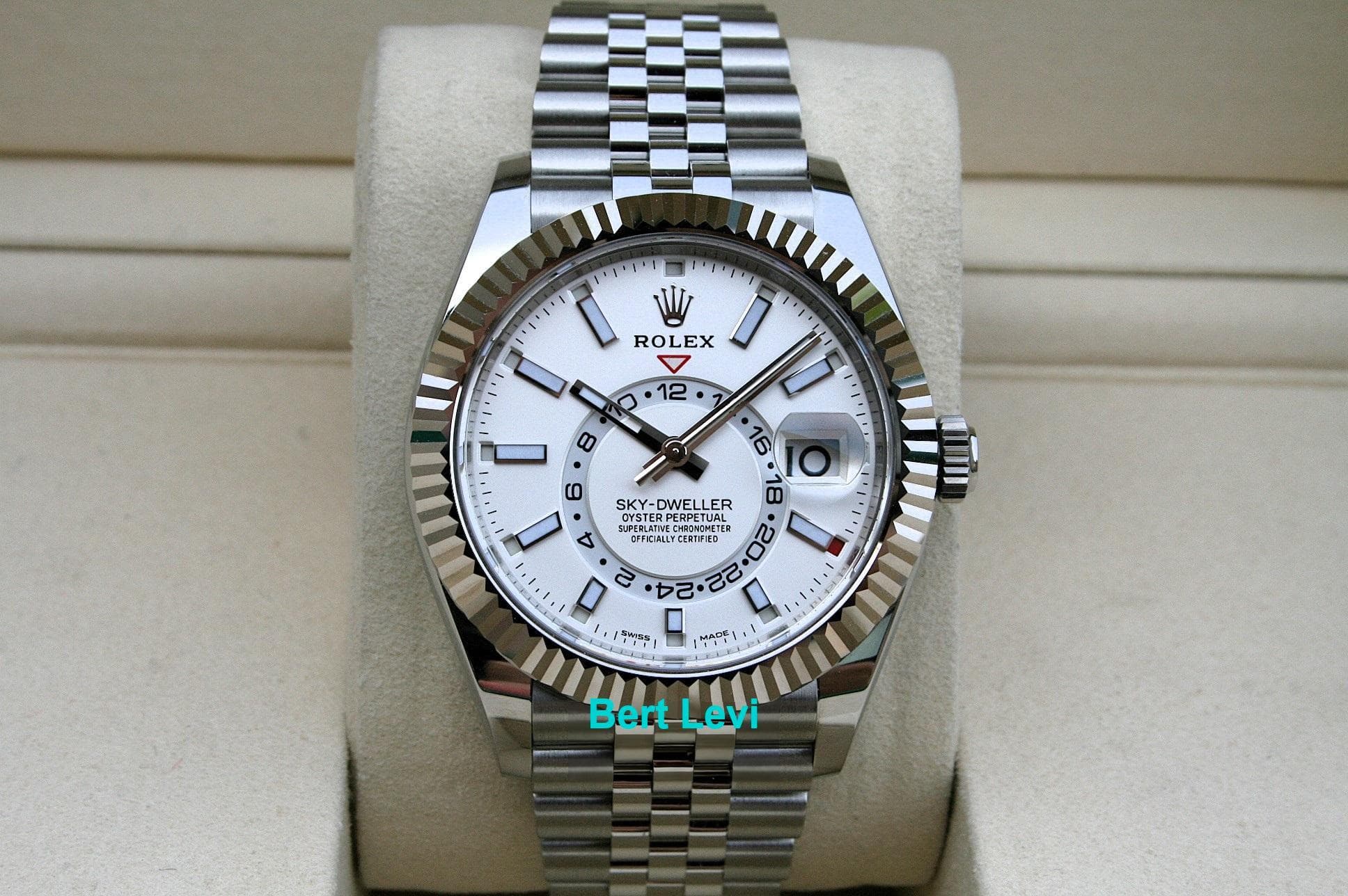 ROLEX 326934 SKYDWELLER WATCH WHITE DIAL JUBILEE BAND