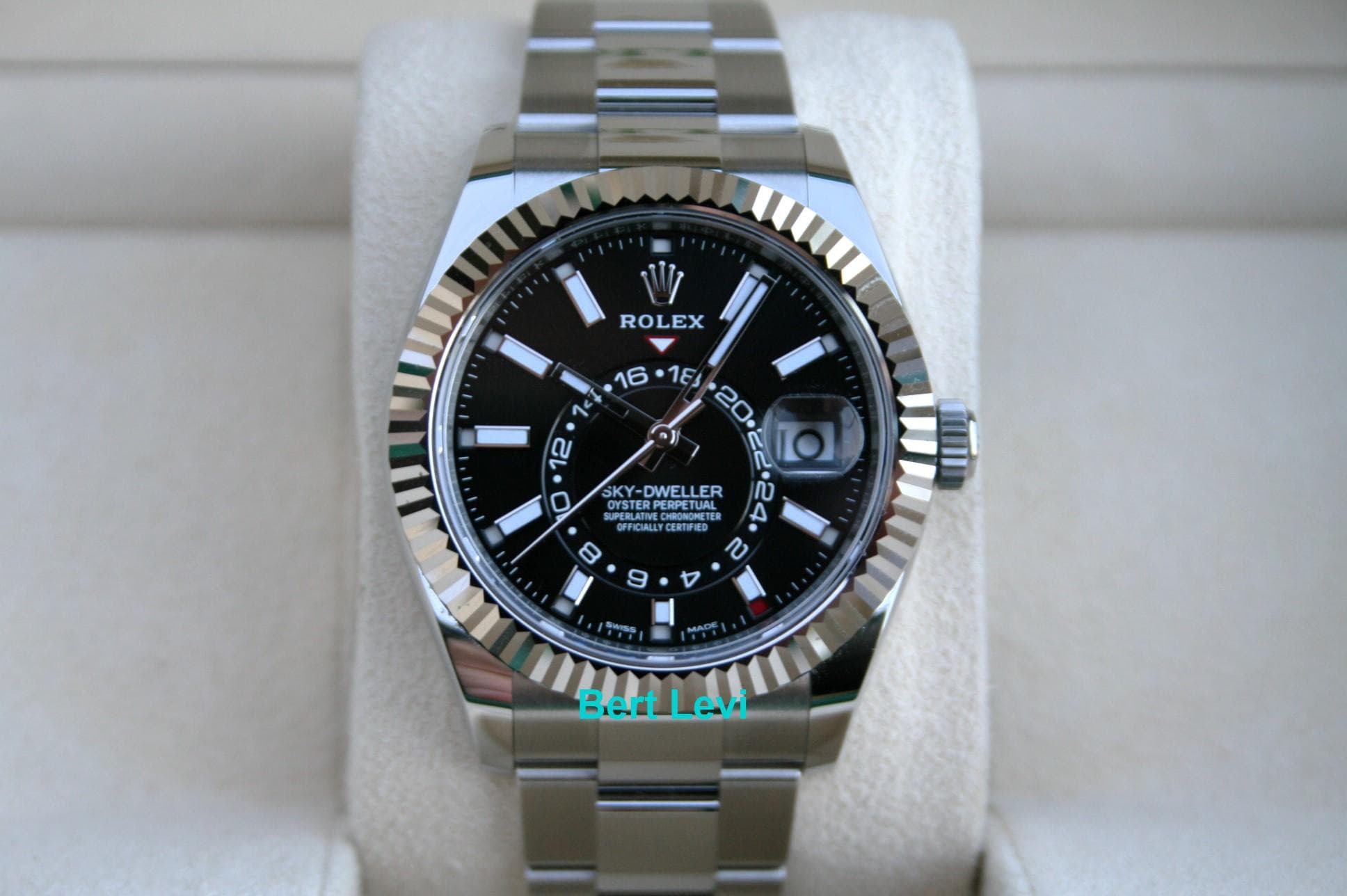 ROLEX 326934 SKYDWELLER WATCH BLACK DIAL