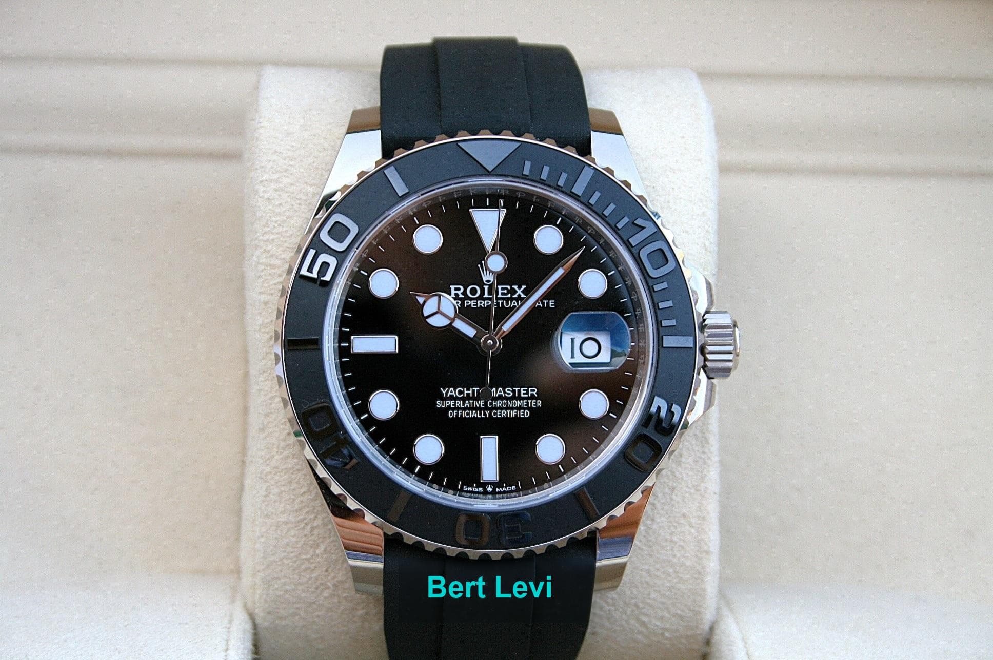 ROLEX 226659 YACHTMASTER 42MM WATCH WHITE GOLD OYSTERFLEX