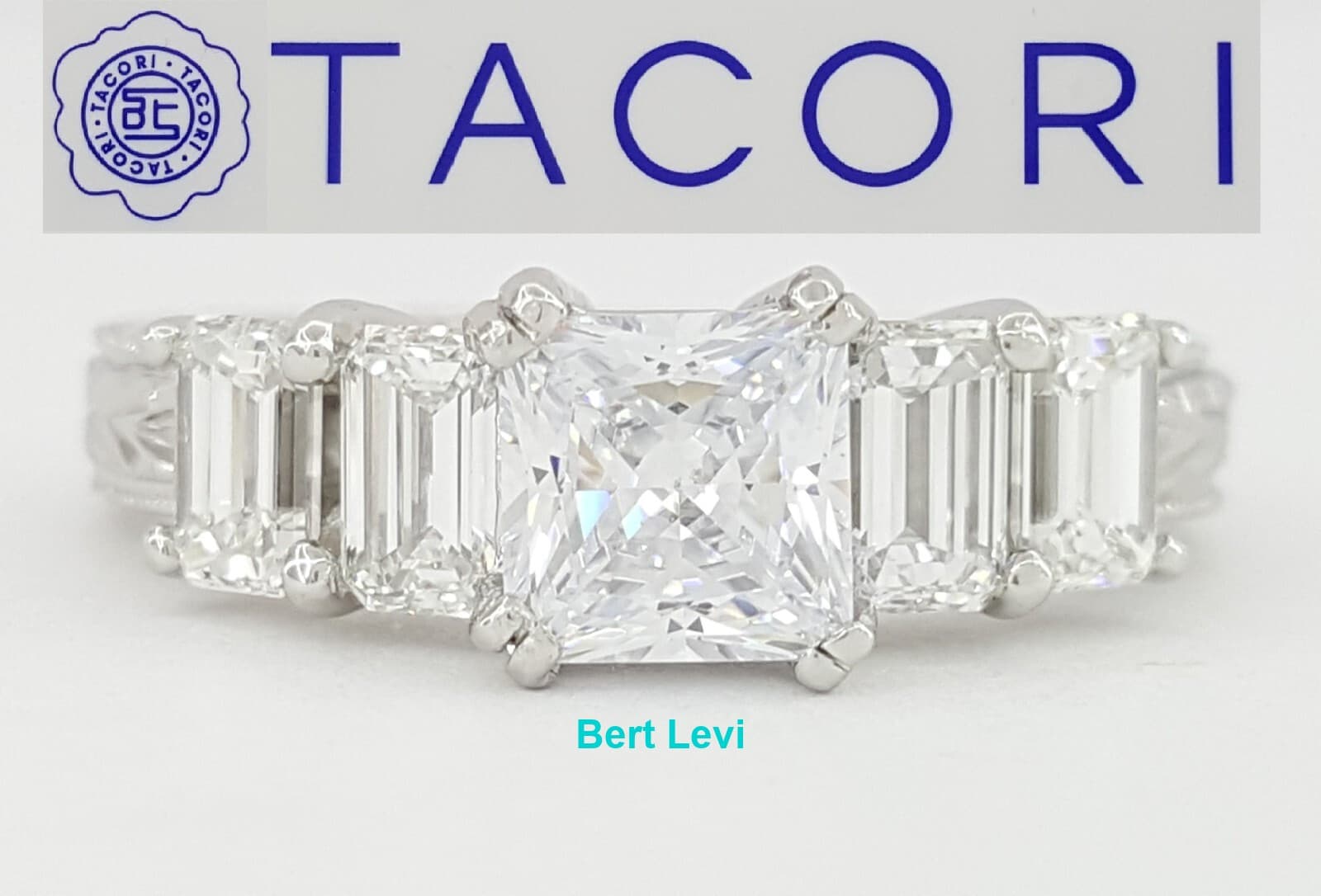 TACORI Platinum 1 ct Diamond Semi-Mount Engagement Ring Retail $7,990