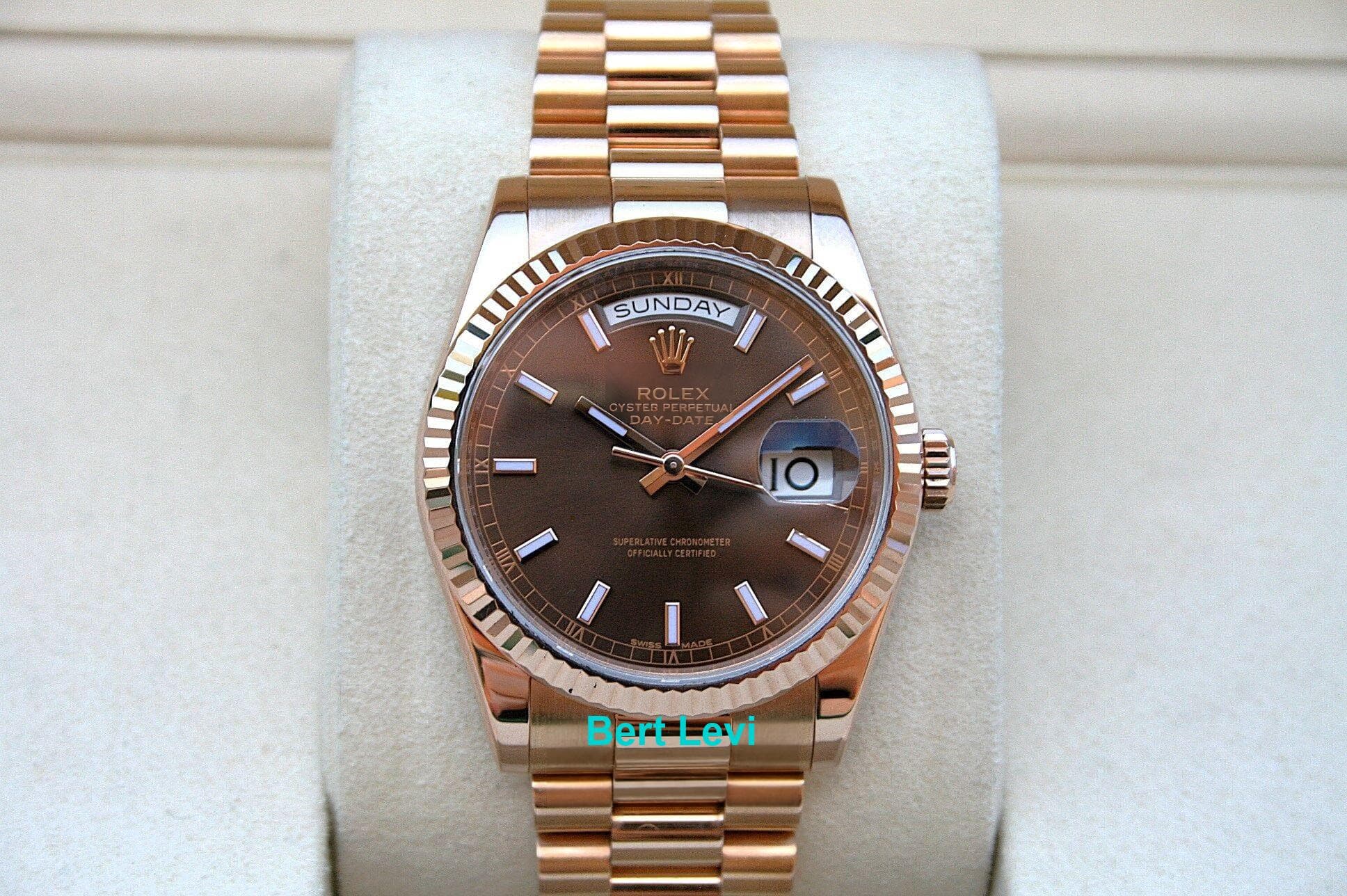 ROLEX 118235 DAY-DATE 18K ROSE GOLD PRESIDENT WATCH