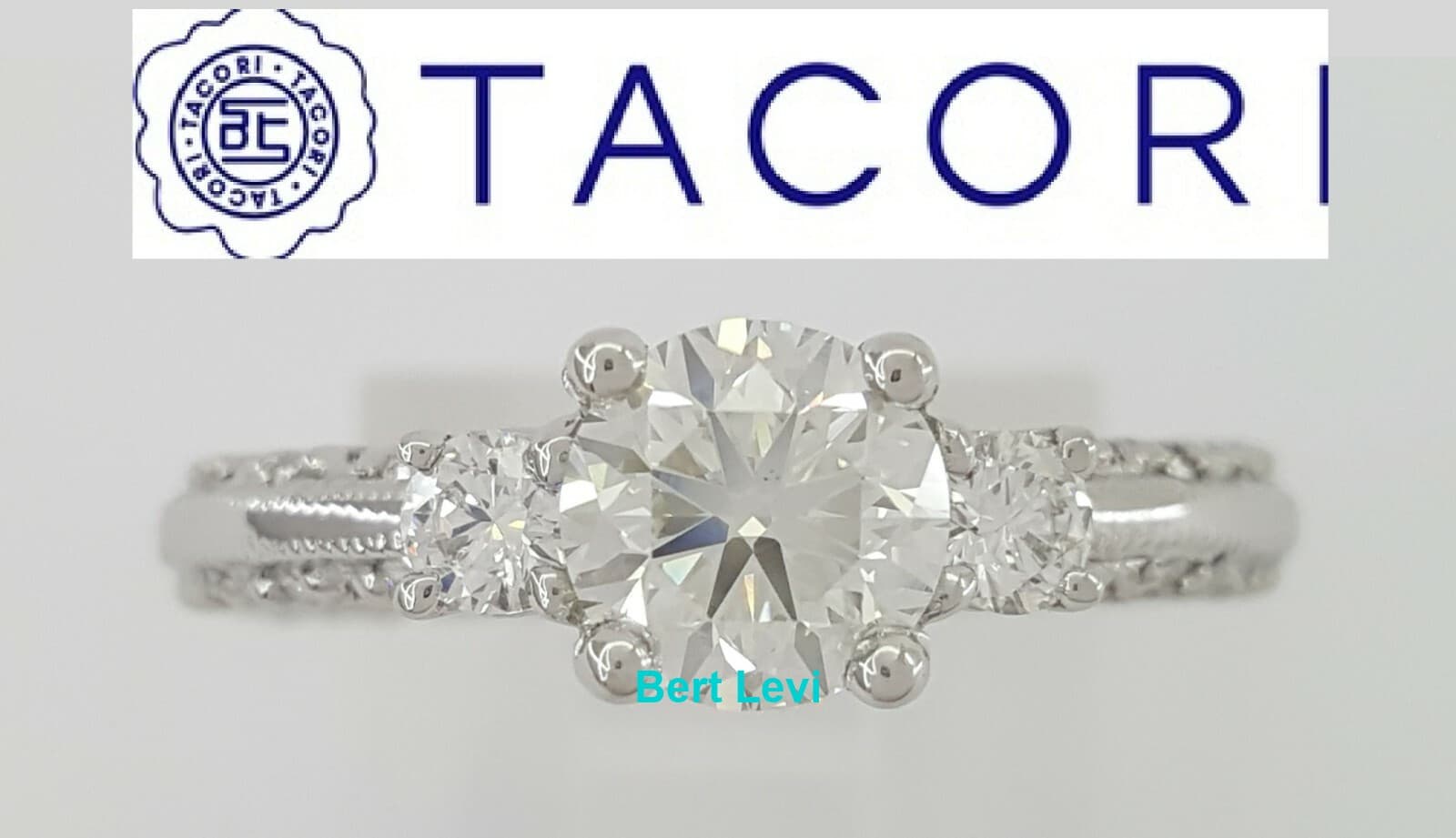 TACORI Classic Crescent Platinum 3-Stone Engagement Ring 1.29 ct Rtl $11,500 GIA