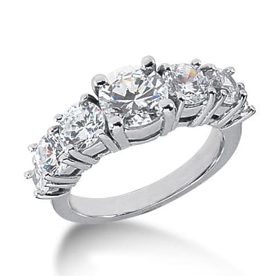 Ladies 14KT White Gold Platinum Fancy Engagement Ring ENR3025