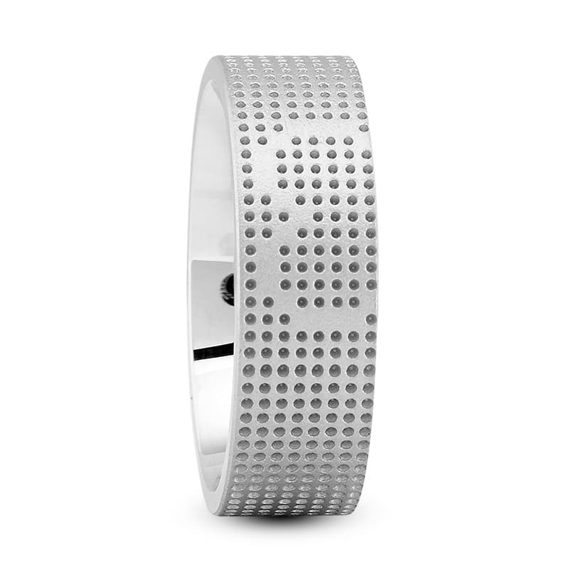 Mens 14KT White Gold Platinum Traditional Wedding Band M814-A