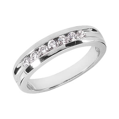 Mens 14KT White Gold Platinum Wedding Band MR1212