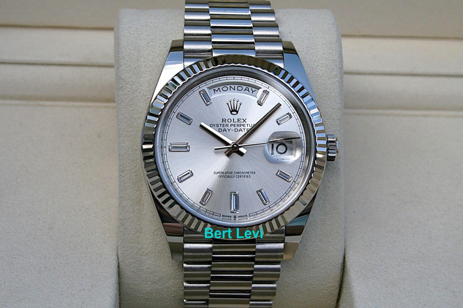 ROLEX 228239 DAY DATE 40MM WHITE GOLD DIAMOND DIAL