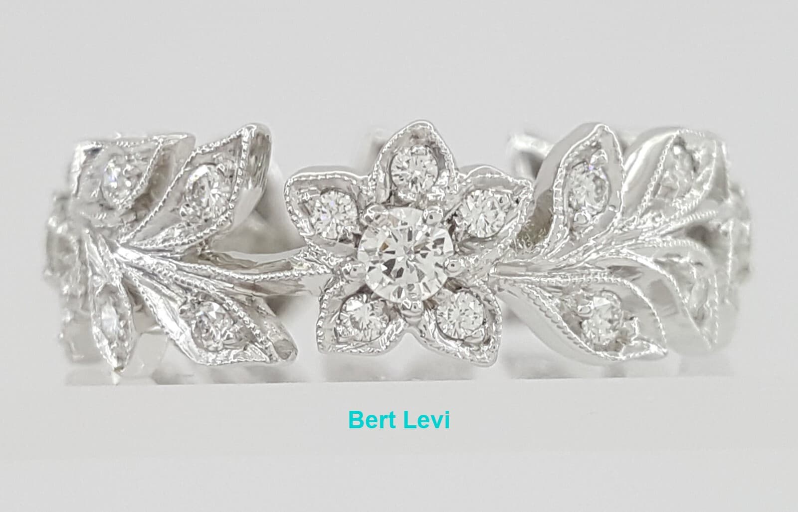 Jack KELEGE 0.65 ct Round Diamond Flower Ring Platinum 6.8 mm KPBD607 Rtl $5,100