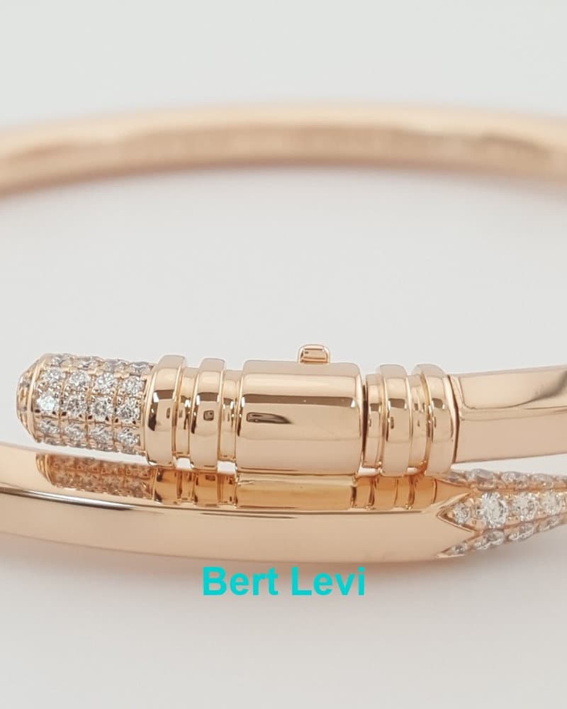 Tzuri The Expression Mini Diamond 18K Rose Gold 0.45 ct Bracelet SIZE 16 $8,400