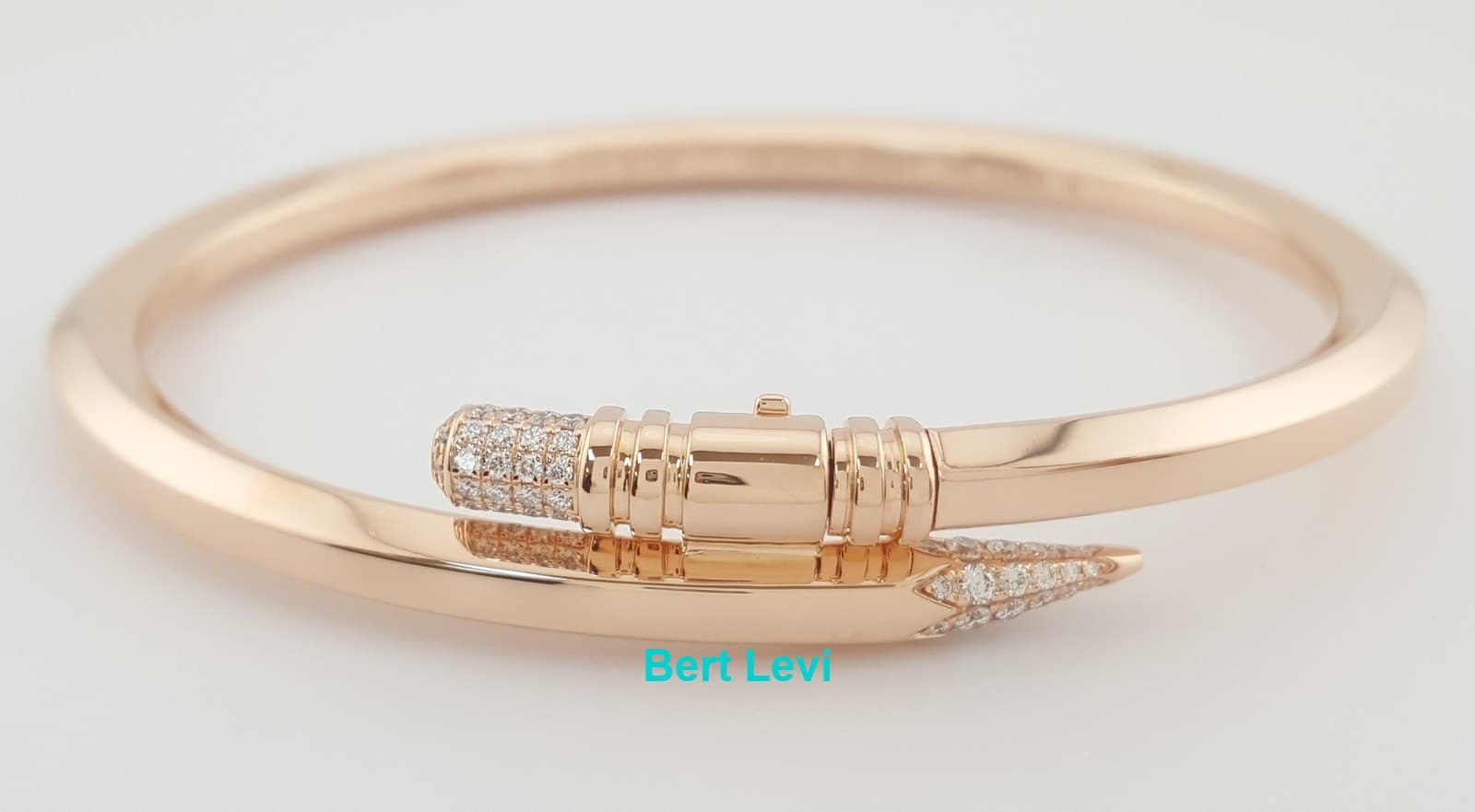 Tzuri The Expression Mini Diamond 18K Rose Gold 0.45 ct Bracelet SIZE 16 $8,400