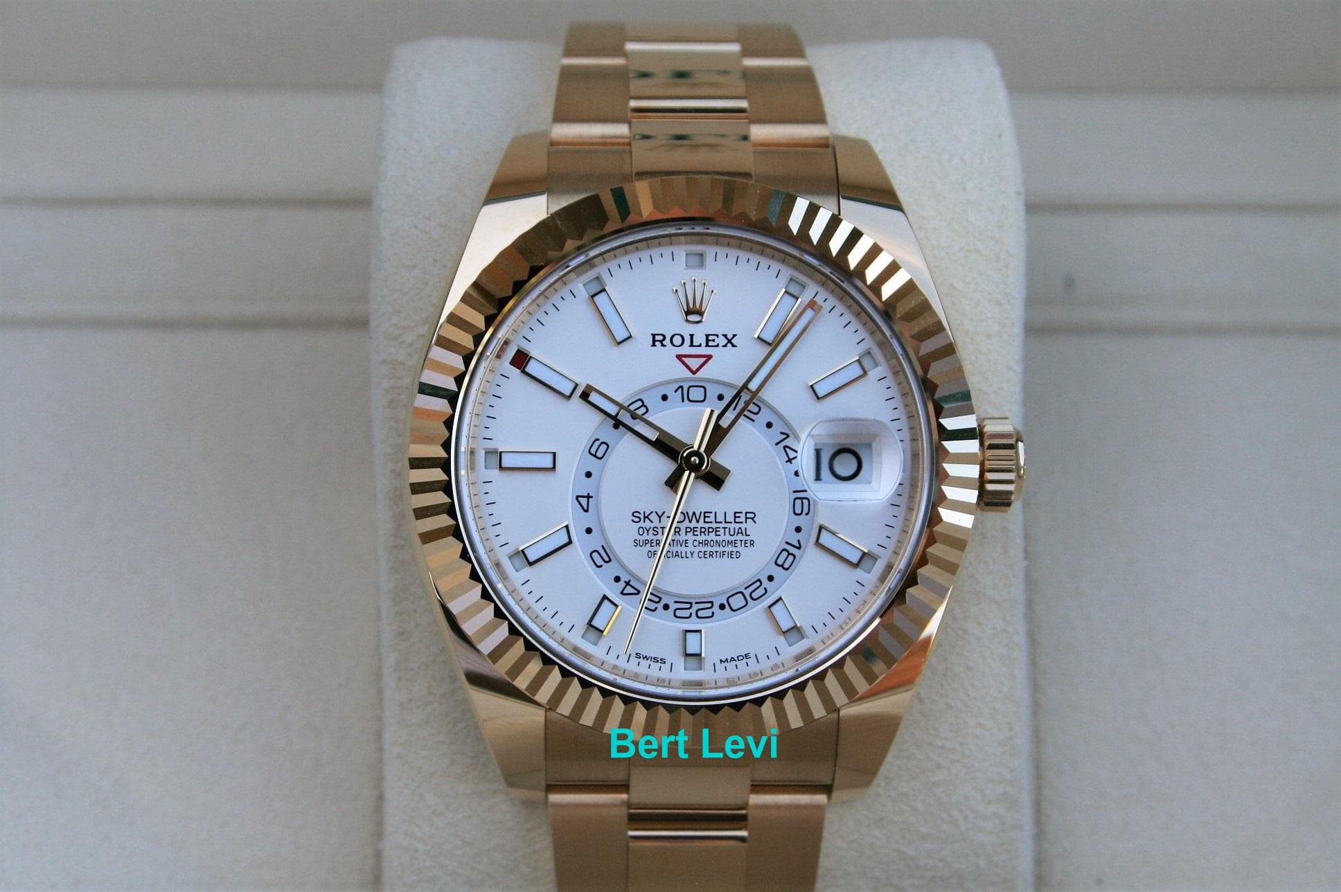 ROLEX 326938 SKY-DWELLER WATCH18K WHITE INDEX