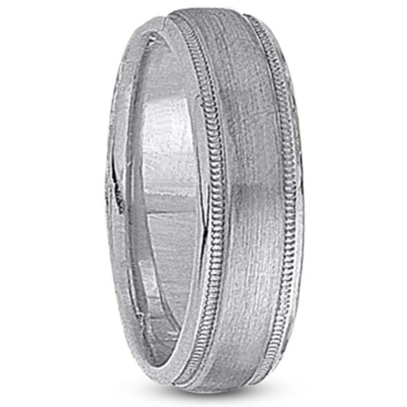 Mens 14KT White Gold Platinum Traditional Wedding Band M294