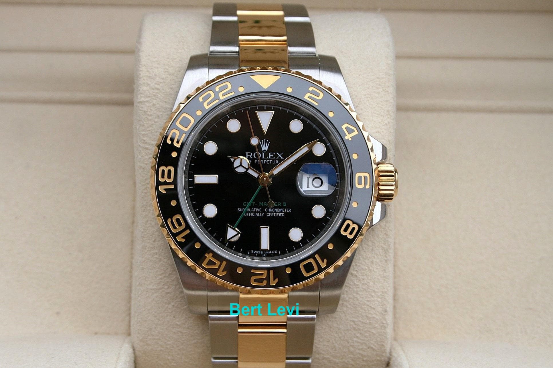 ROLEX 116713 GMT MASTER II WATCH 18K/SS