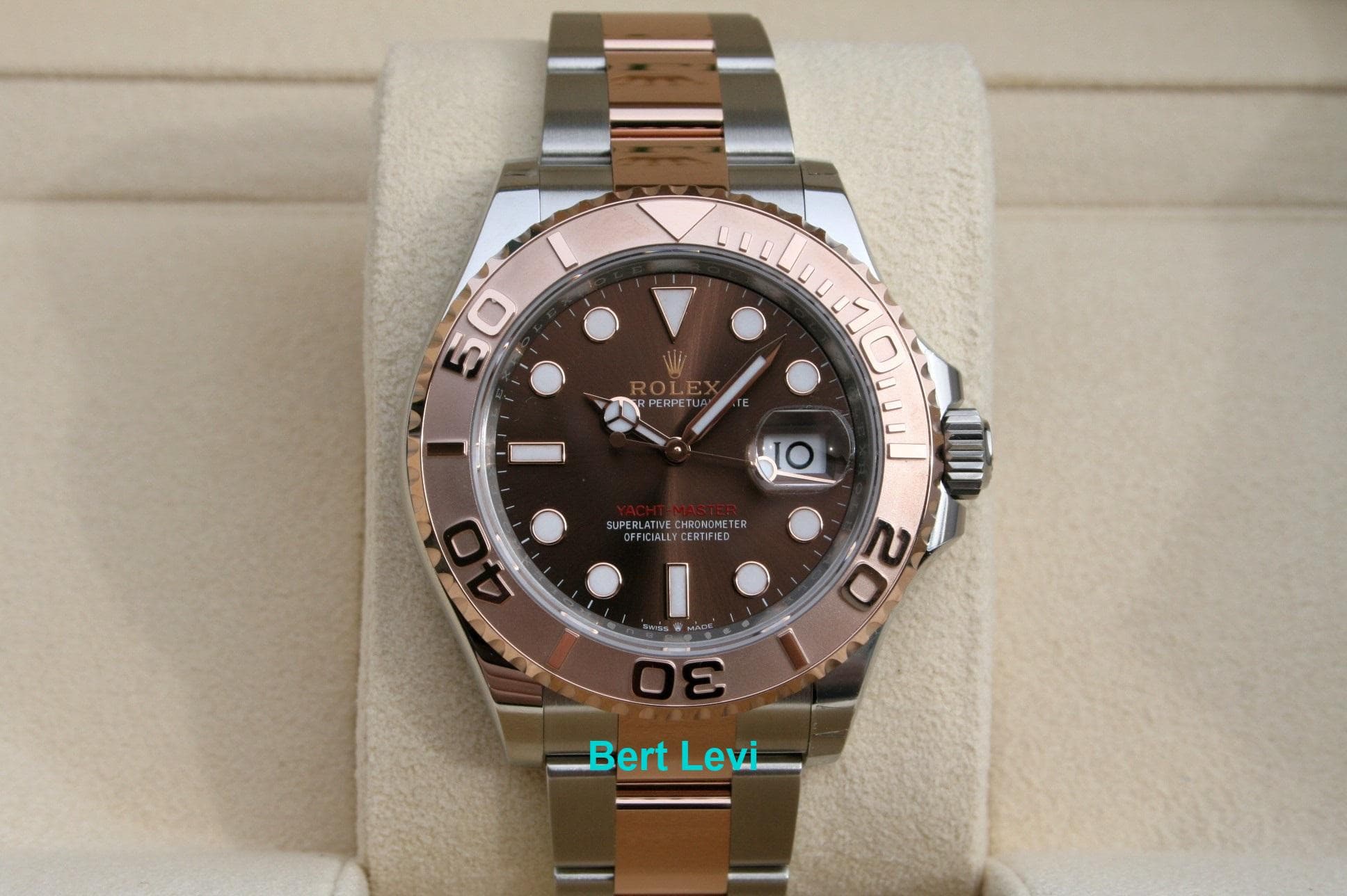 ROLEX 126621 YACHTMASTER WATCH 18K/SS CHOCOLATE DIAL NIB