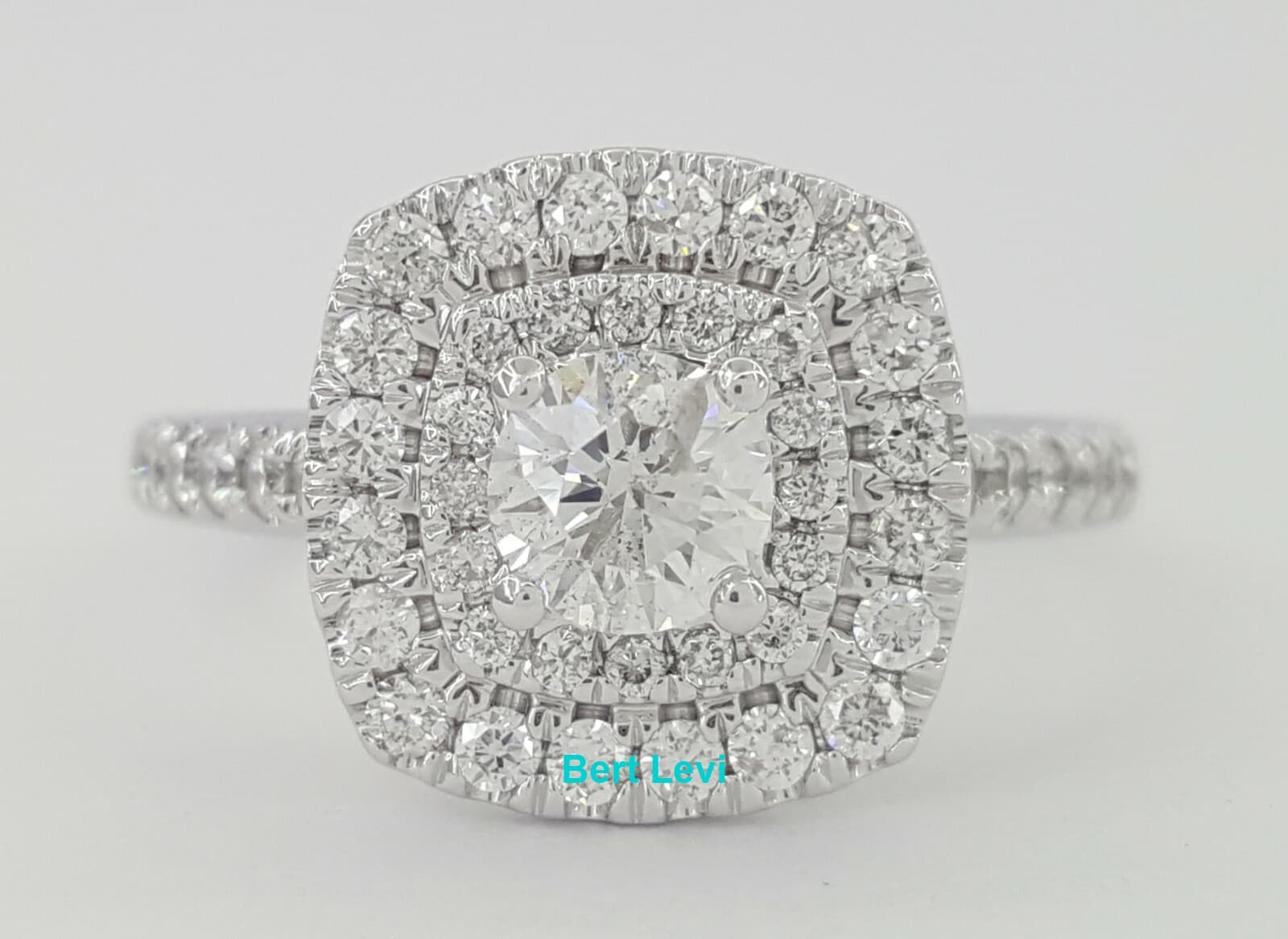 In love by Brides 1.02 ct 14K Gold Round Diamond Double Halo Engagement Ring