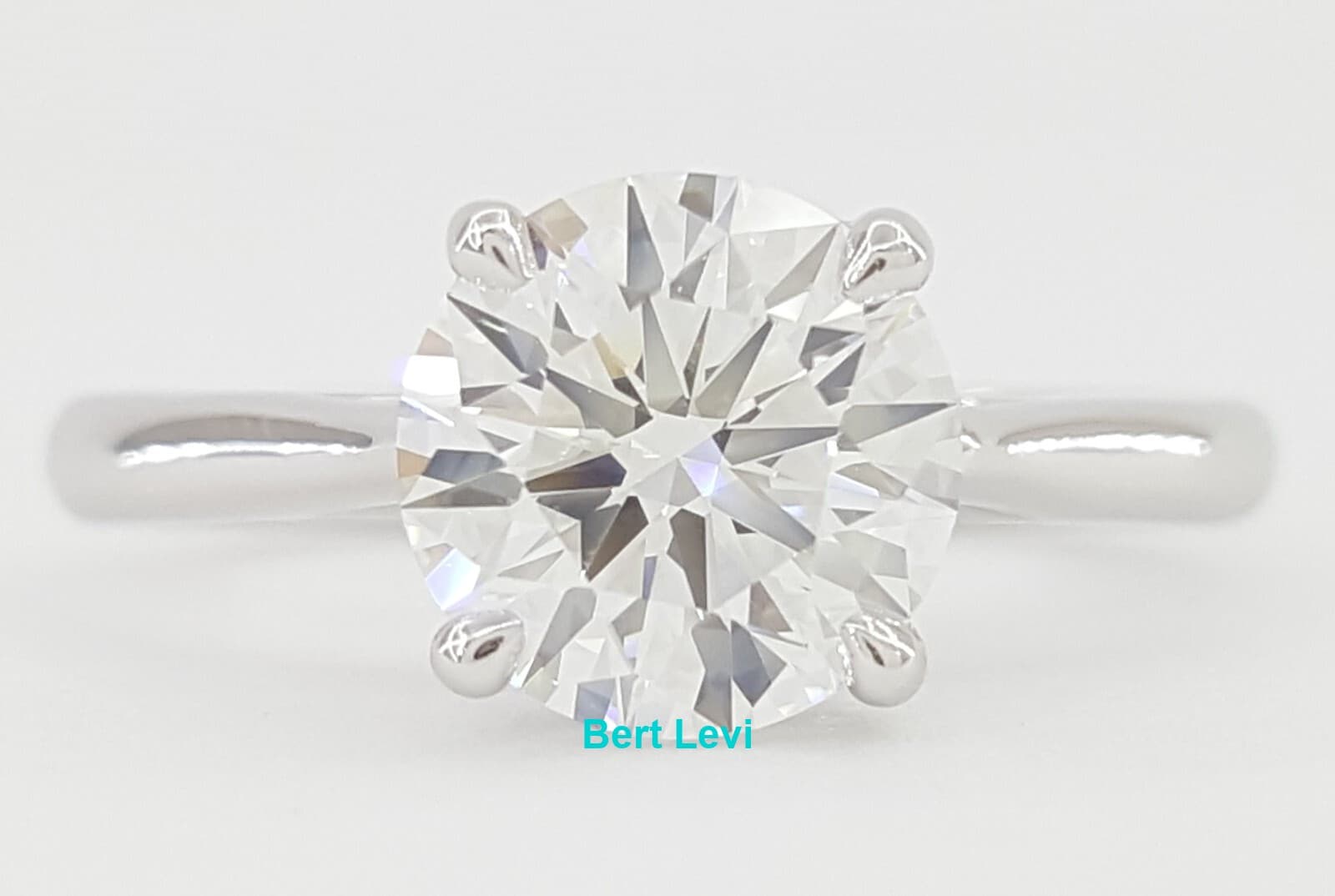 D Flawless Round Diamond Solitaire Engagement Ring 1.32 ct 3EX Cut Platinum $34K