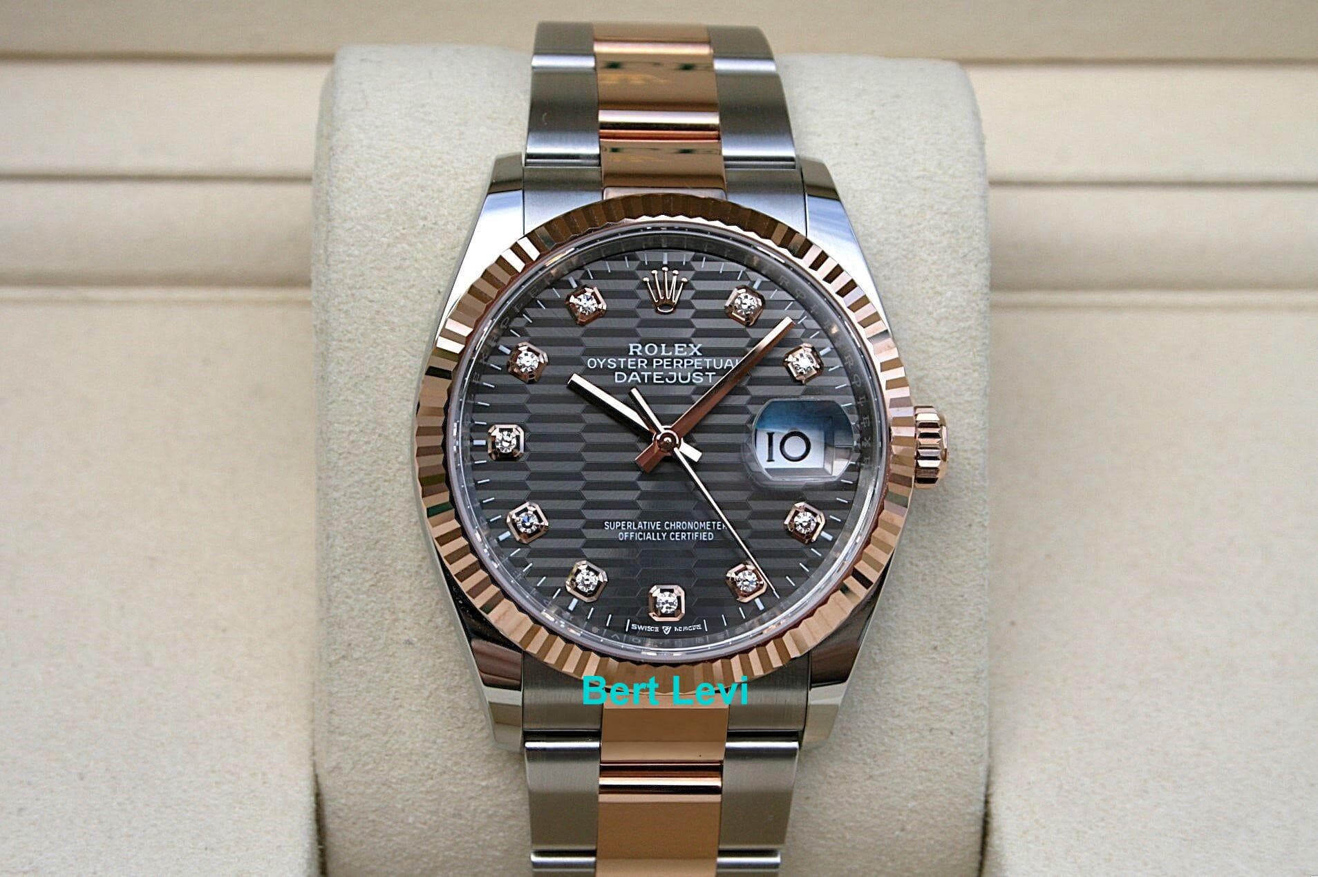 ROLEX 126231 DATEJUST 18K/SS SLATE MOTIF DIAMOND DIAL