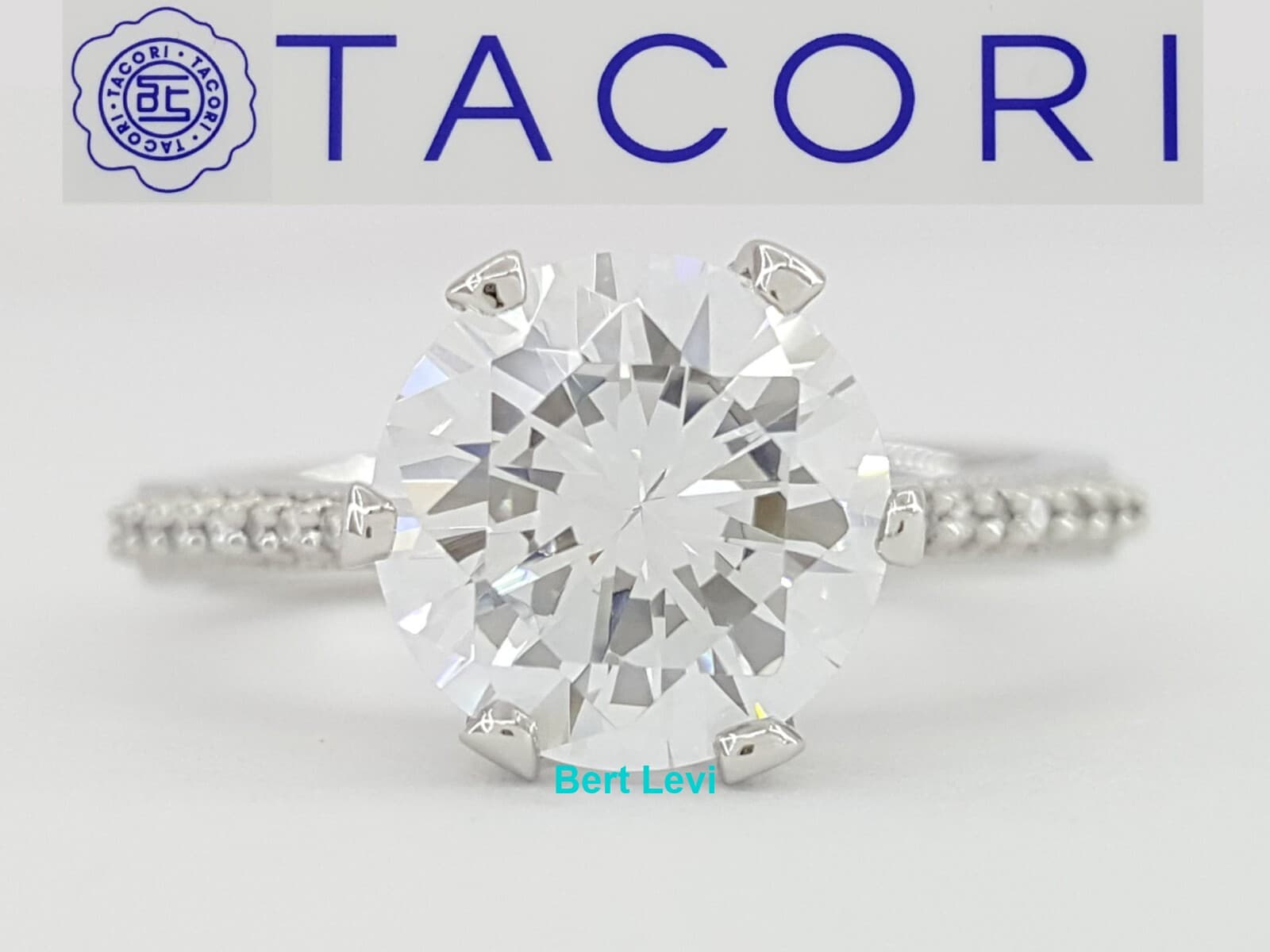 Simply Tacori Platinum Semi-Mount Engagement Ring 0.18 ct $3,850