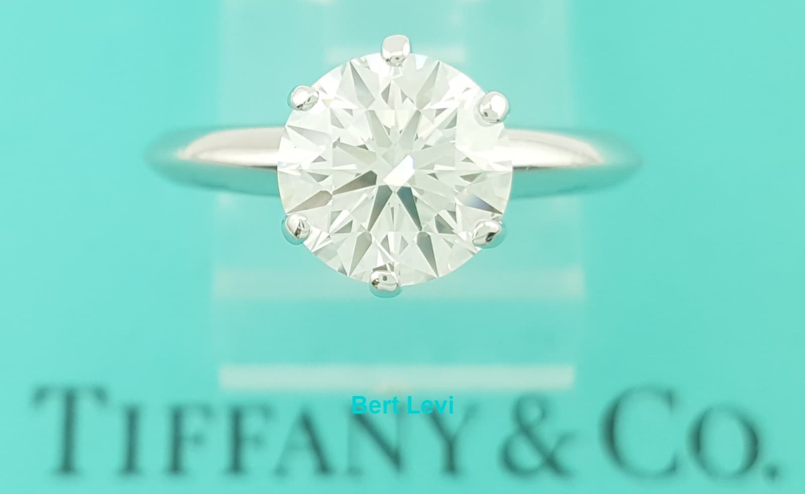 Tiffany & Co Round Diamond Solitaire Platinum Engagement Ring 1.84 ct Rtl $66K