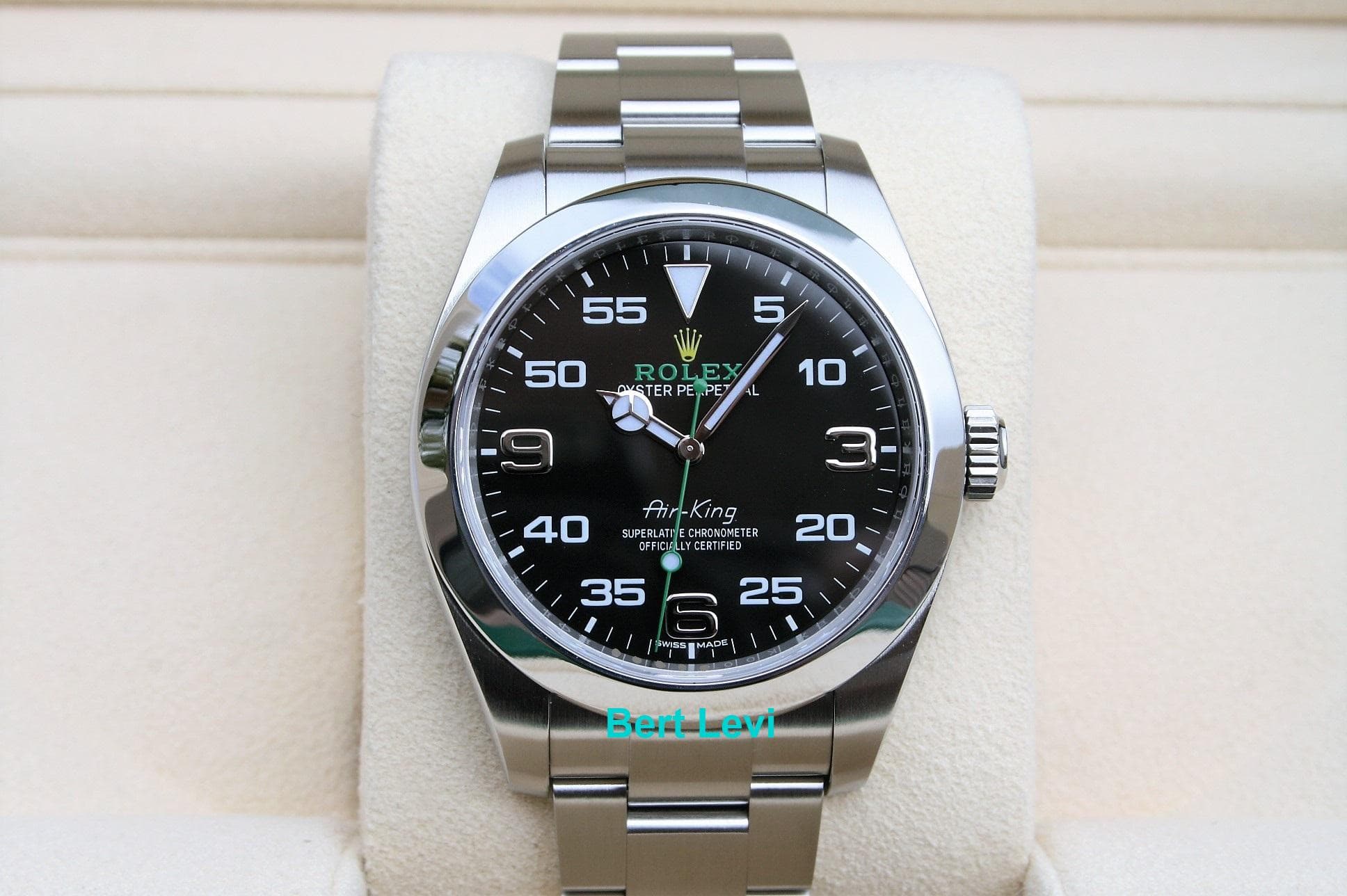 ROLEX 116900 AIRKING GREEN HAND 40MM WATCH