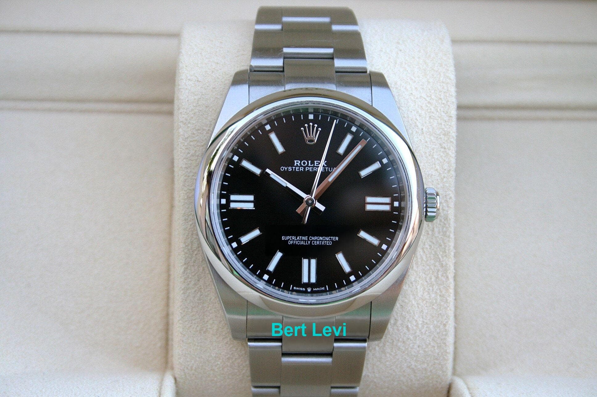 ROLEX 124300 OYSTER PERPETUAL WATCH BLACK DIAL